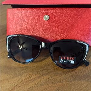 Guess  Smoke Gradient Butterfly Ladies Sunglasses GO00006 01B 56